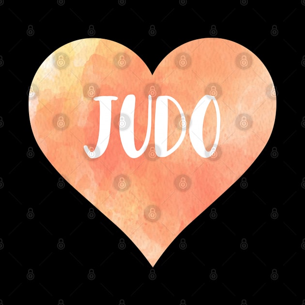 Judo love heart. Perfect present for mother dad friend him or her by SerenityByAlex