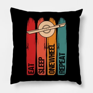 Eat Sleep Onewheel Repeat Funny One Wheel Pillow