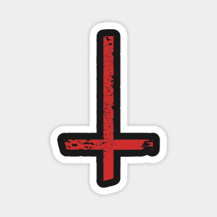 Satan - upside down cross Magnet