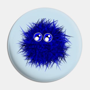 Blue fuzz ball Pin