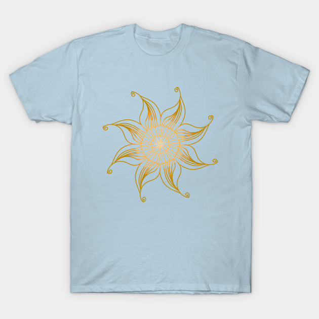 Discover Gold Mandala Flower - Mandala Design - T-Shirt