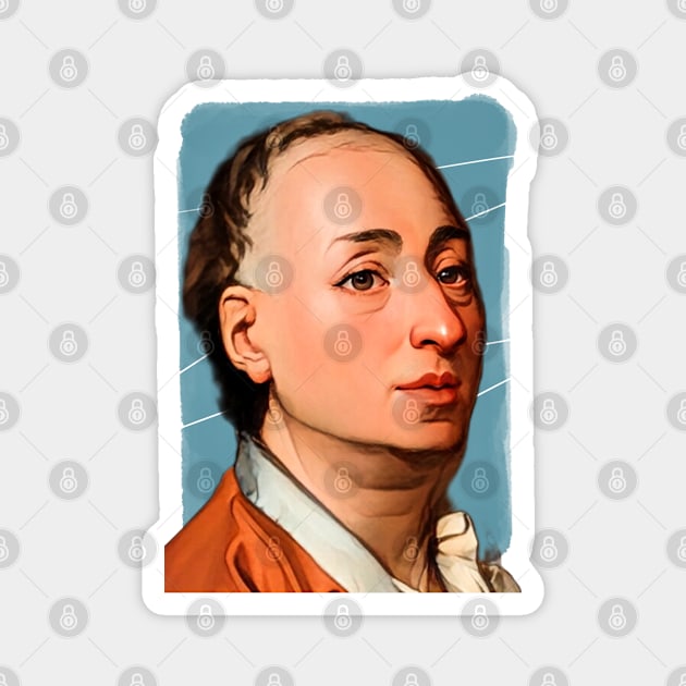 French Philosopher Denis Diderot illustration Magnet by Litstoy 