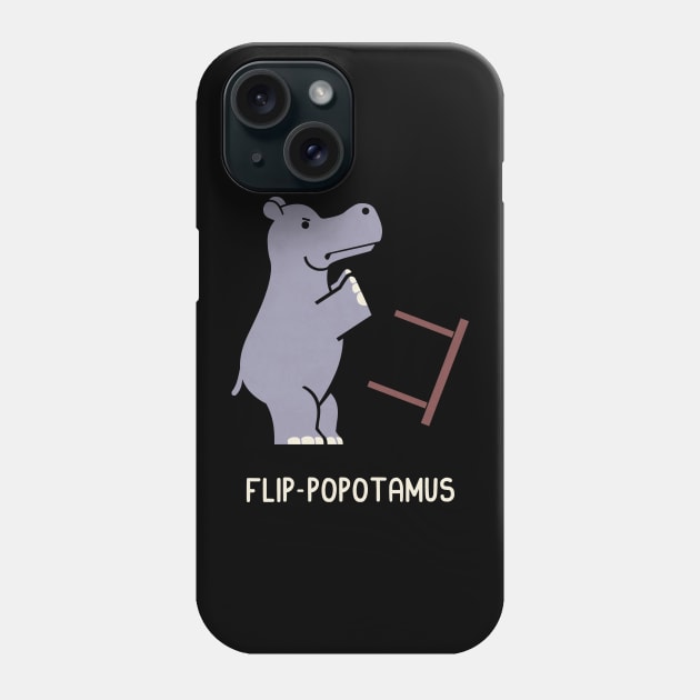 Flip-popotamus Phone Case by HandsOffMyDinosaur