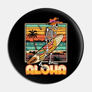 Aloha Surf Hawaii Vintage Halloween Pin