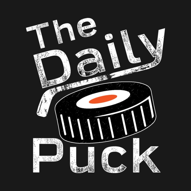 White Text / Orange Puck by thedailypuck