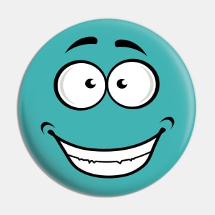 funny comic cartoon face Pin