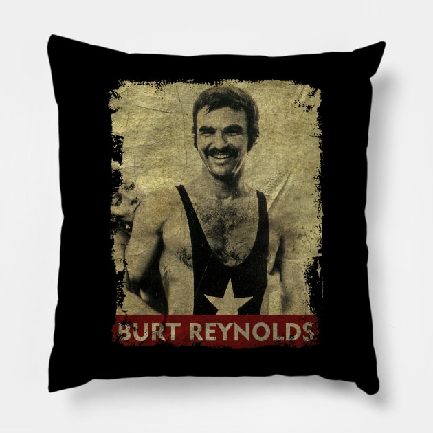 TEXTURE ART-Burt Reynolds - RETRO STYLE 4 Pillow by ZiziVintage