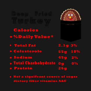 Deep Fried Turkey Nutrition Facts Thanksgiving Thanksgiving Day T-Shirt