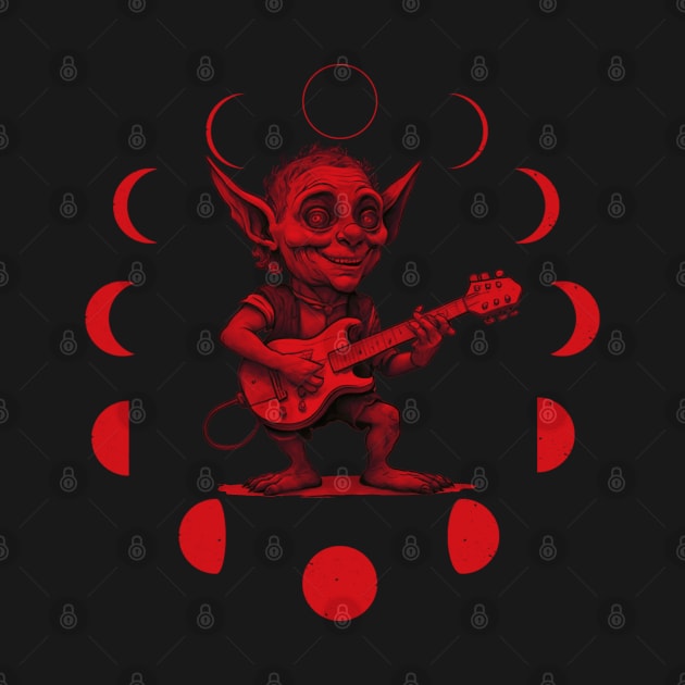 goblin playing guitar moon phase by NIKA13