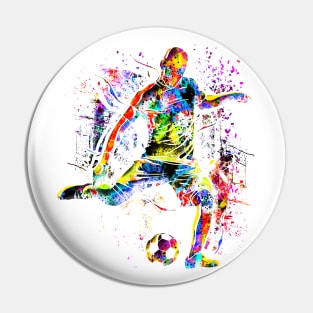 Play Soccer - Colorful Soccer Player - Goal Pin