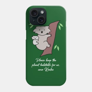 Koala - Habitable Planet (Forest Green) Phone Case