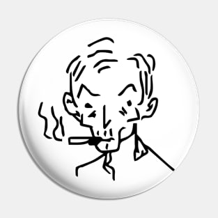 Handmade Smoking Man Pin