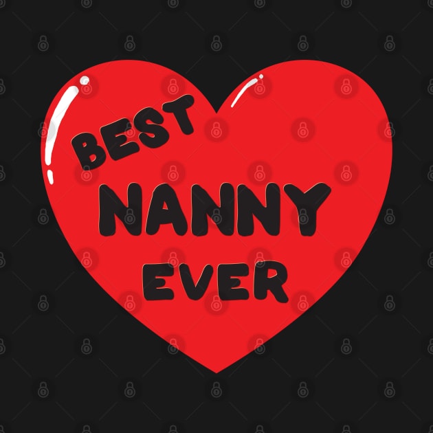 Best Nanny Ever doodle hand drawn design by The Creative Clownfish