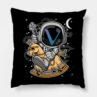 Astronaut Horse Vechain VET Coin To The Moon Crypto Token Cryptocurrency Blockchain Wallet Birthday Gift For Men Women Kids Pillow