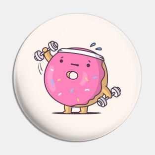 Weightlifting Donut Pin