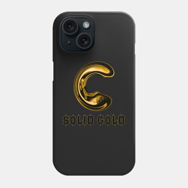 24 carat Solid Gold Millionaire Sacred Geometry 3D Phone Case by PlanetMonkey