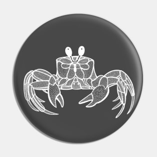 Cute Crab - detailed ghost crab drawing Pin