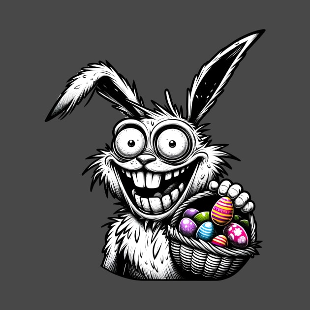 Crazy Easter Bunny Brings the Eggs by Ingridpd