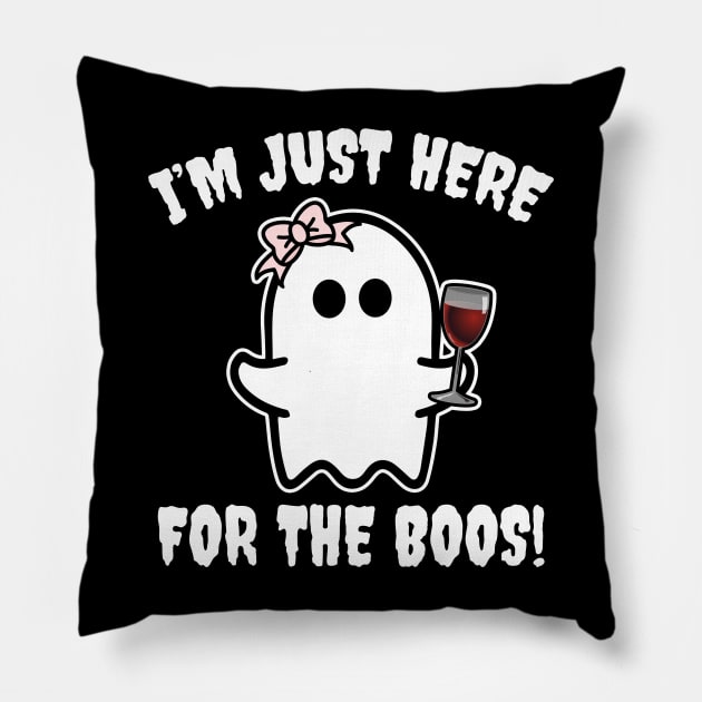 I'm Just Here For The Boos Pillow by LunaMay