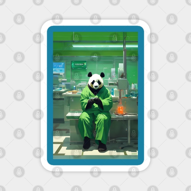 Surgeon panda Magnet by Spaceboyishere