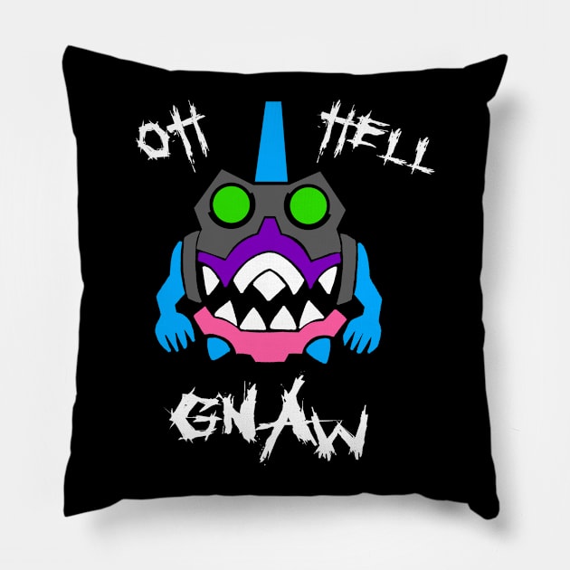 OH HELL GNAW Pillow by SlothworksStudios