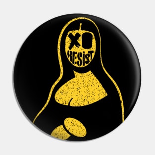 RESiST minimalist mona lisa Resist Pin