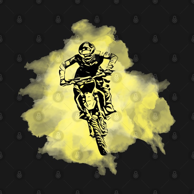 Dirt bike comin out of smoke by TeeProDesigns