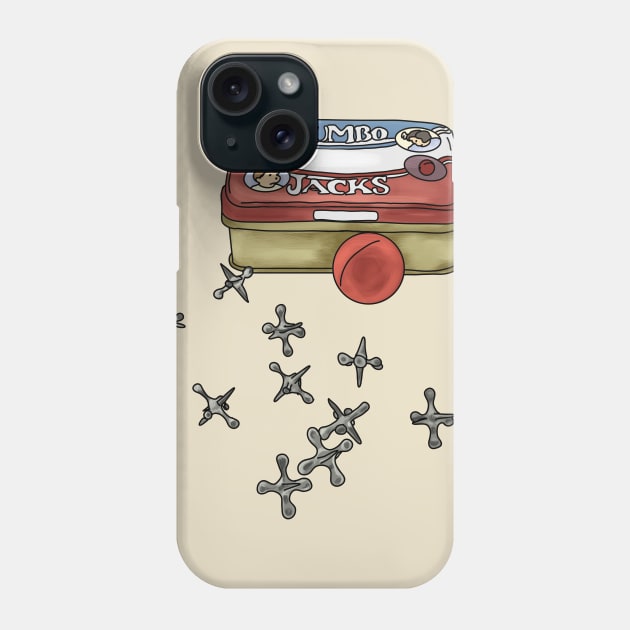 Classic Jacks Game Phone Case by Slightly Unhinged