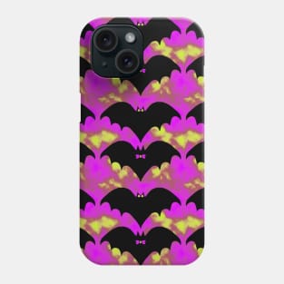 Bats And Bows Pink Yellow Phone Case