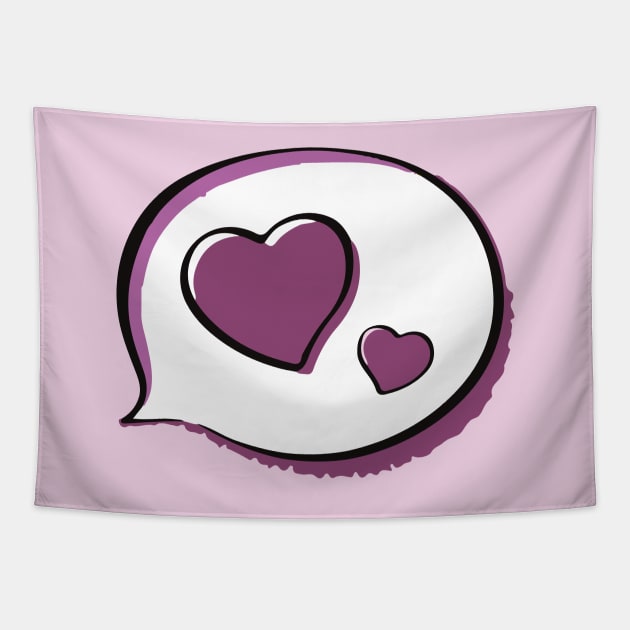 BTS butter heart purple Tapestry by Oricca