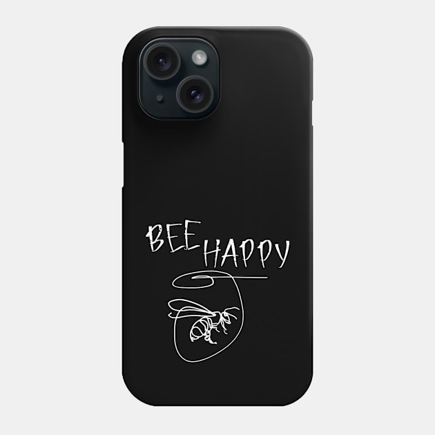 Abstract Minimalist Bee Happy Phone Case by JoeStylistics