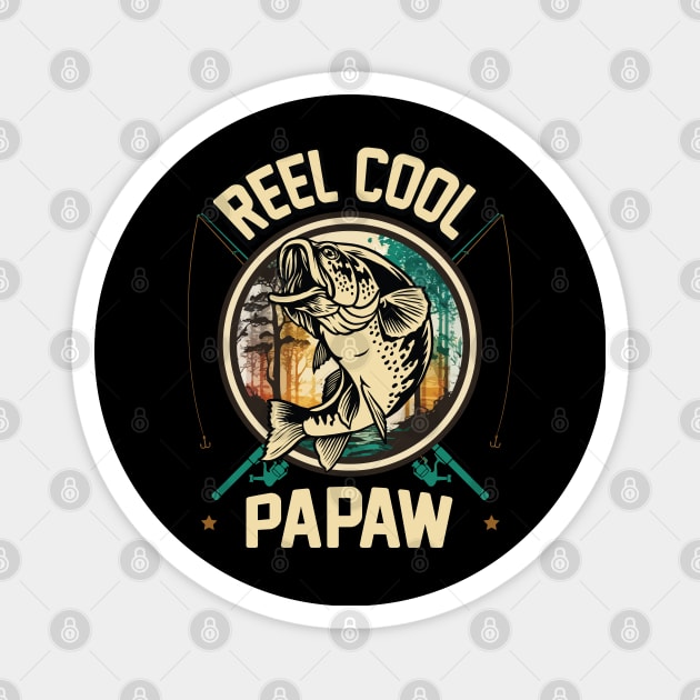 Reel Cool Papaw Fishing Gift - Papaw Fishing - Magnet