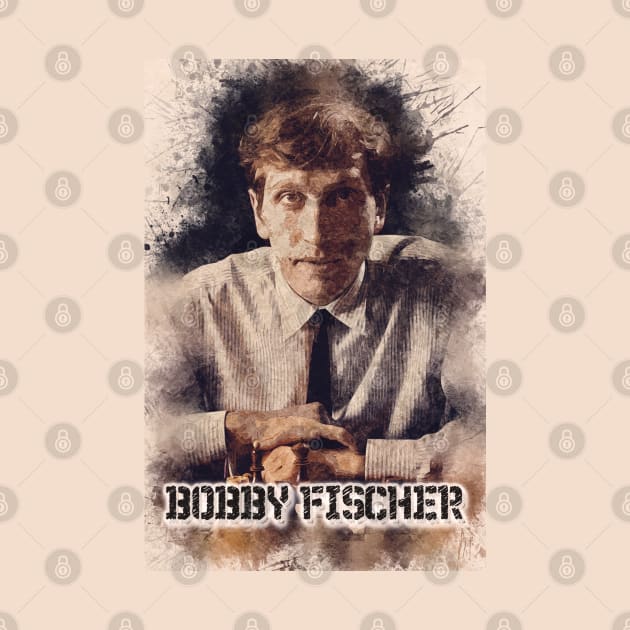 Bobby Fischer ✪ A TRIBUTE to The Legend ✪ Watercolor Portrait of a chess master by Naumovski