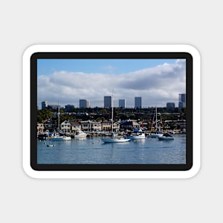 Newport Harbor Boats and Buildings Magnet