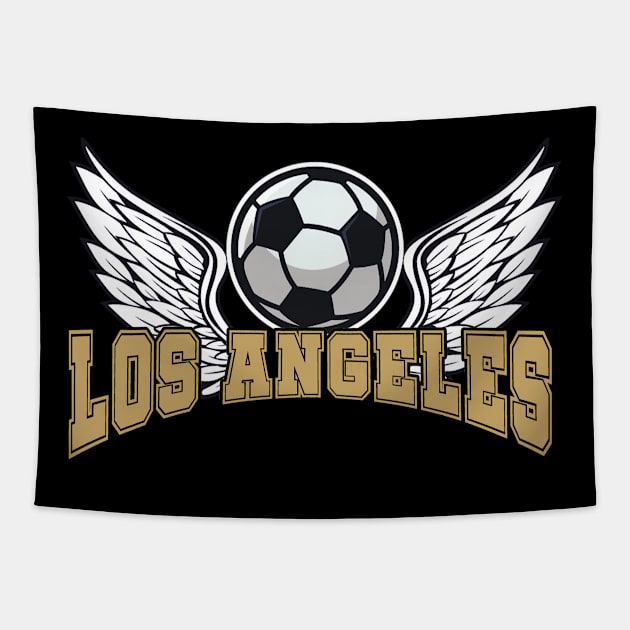 Los Angeles Soccer Tapestry by JayD World