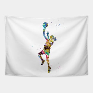 Girl basketball player Tapestry