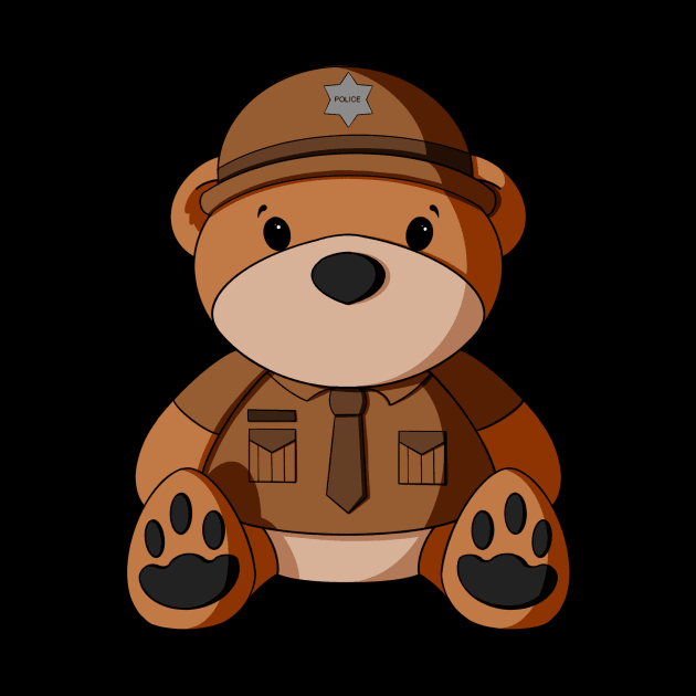 State Trooper Teddy Bear by Alisha Ober Designs