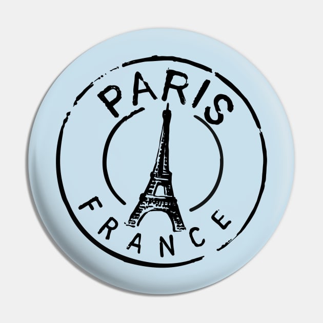 Paris Stamp Pin by Spatski