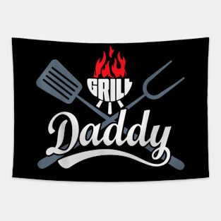 Grill Daddy Bbq Barbecue Grilling Smoking For Men Dad Tapestry