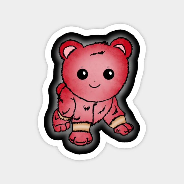 Cute Red Baby Bear Magnet by JennaBunnies