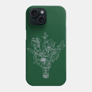 single line art flower Phone Case