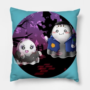 Kawaii Ghosts - Two Zombies ready to scare Pillow