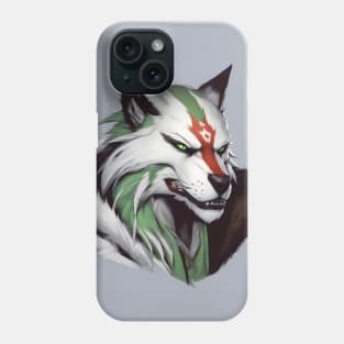 werewolf fantasy art red green Phone Case