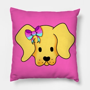 Bisexual Pride Puppy - Pink Pillow