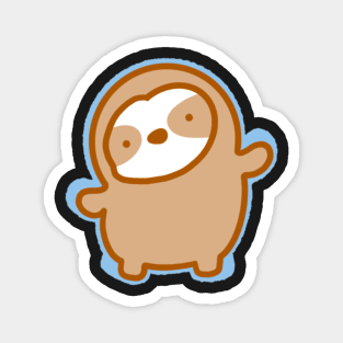 Cute Winter Snow Angel Sloth Magnet