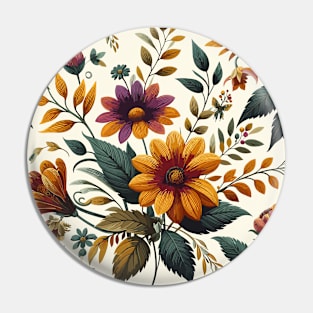 Mustard Spring Flowers Pin