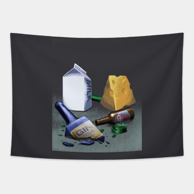 Milk & Cheese Tapestry by MunkeeWear