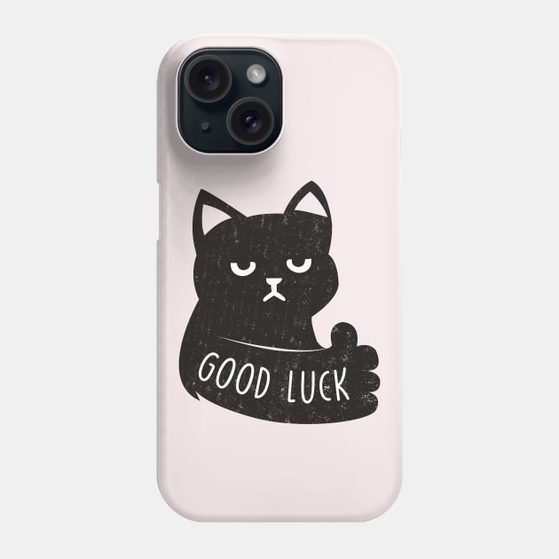 black cat funny Phone Case by teemarket