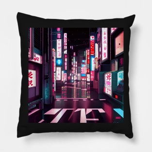 Cyberpunk Street View Pillow