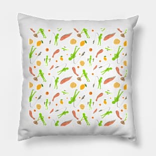 Aliens: Catching Salmons (Patterned, Lemon) Pillow